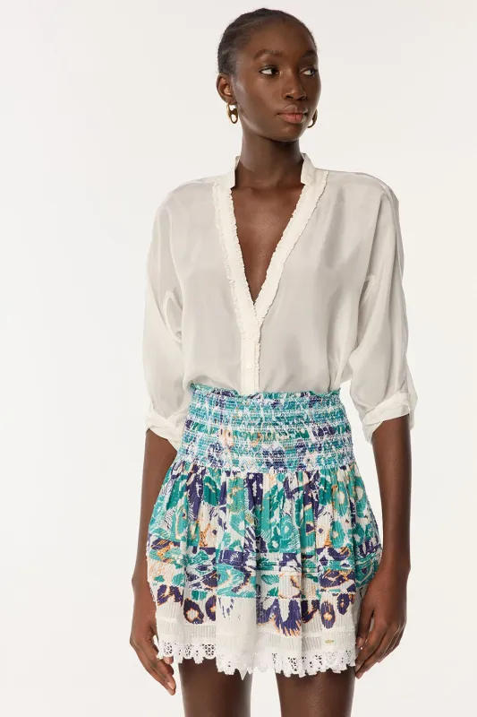 Mini Skirt Galia - Blue Pencilleo sold by Poupette St Barth