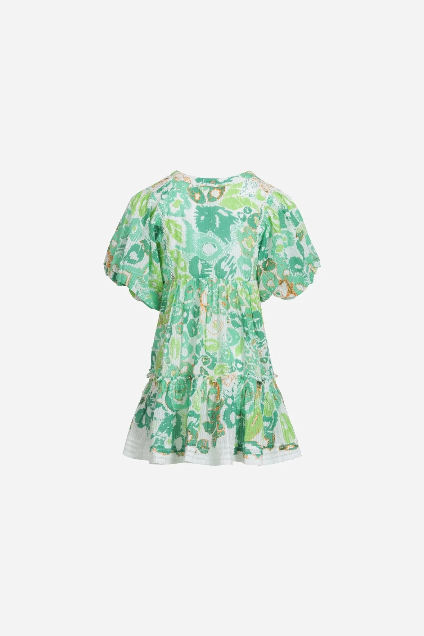 Mini Dress Aria for girls - Green Pencilleo sold by Poupette St Barth product image thumbnail 2