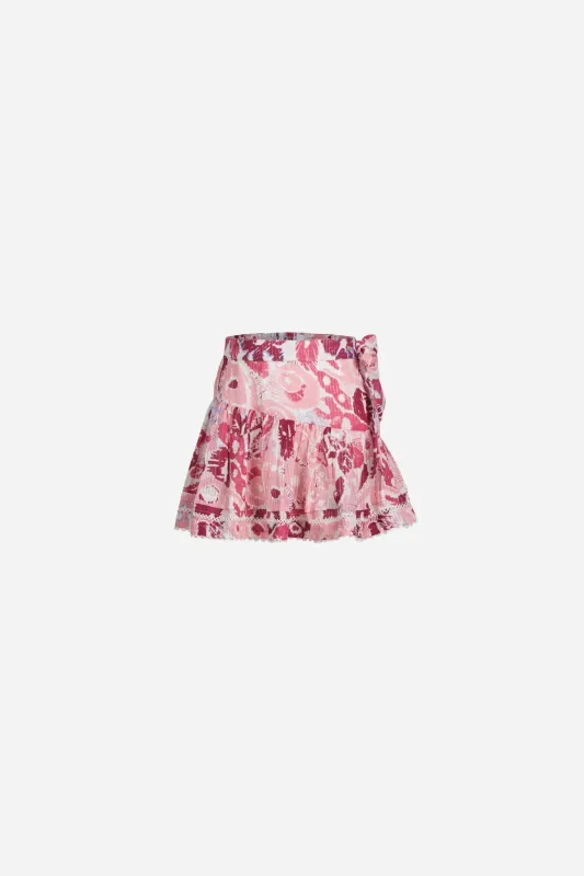Mini Skirt Chantal for girls - Pink Pencilleo sold by Poupette St Barth