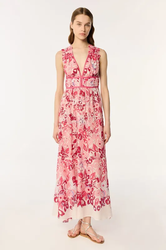 Long Dress Chiara - Pink Pencilleo sold by Poupette St Barth