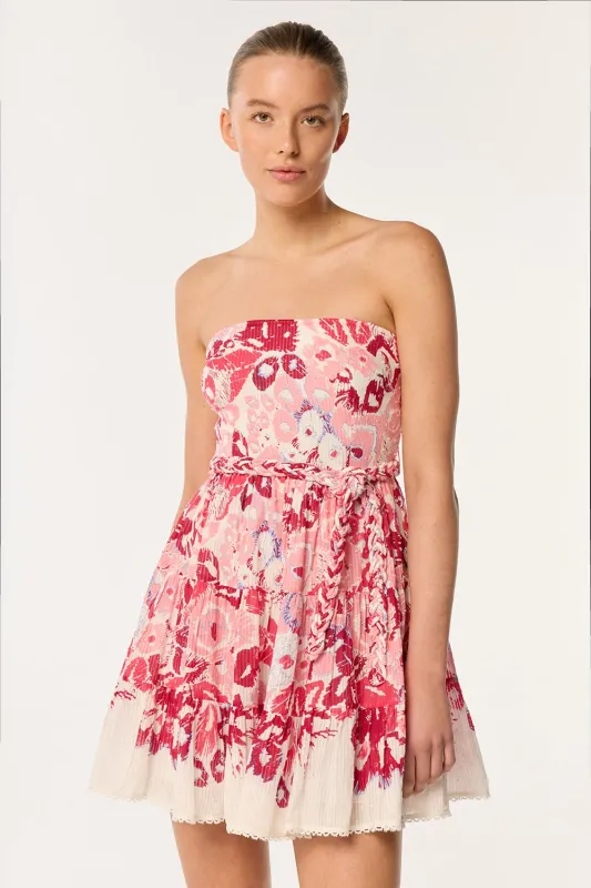 Bandeau Dress Christine - Pink Pencilleo sold by Poupette St Barth