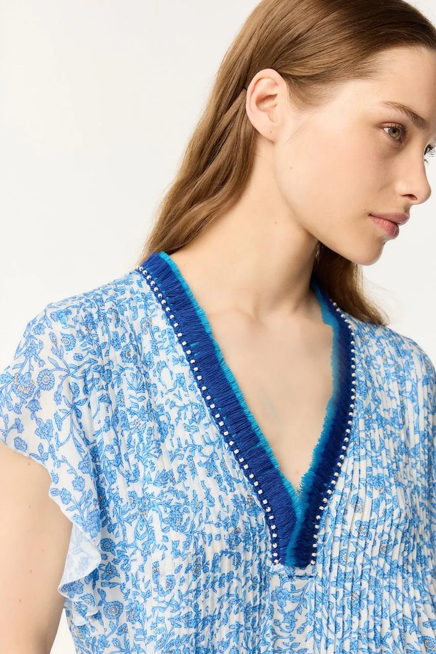 Mini Dress Sasha - Blue Lazuli sold by Poupette St Barth product image thumbnail 3