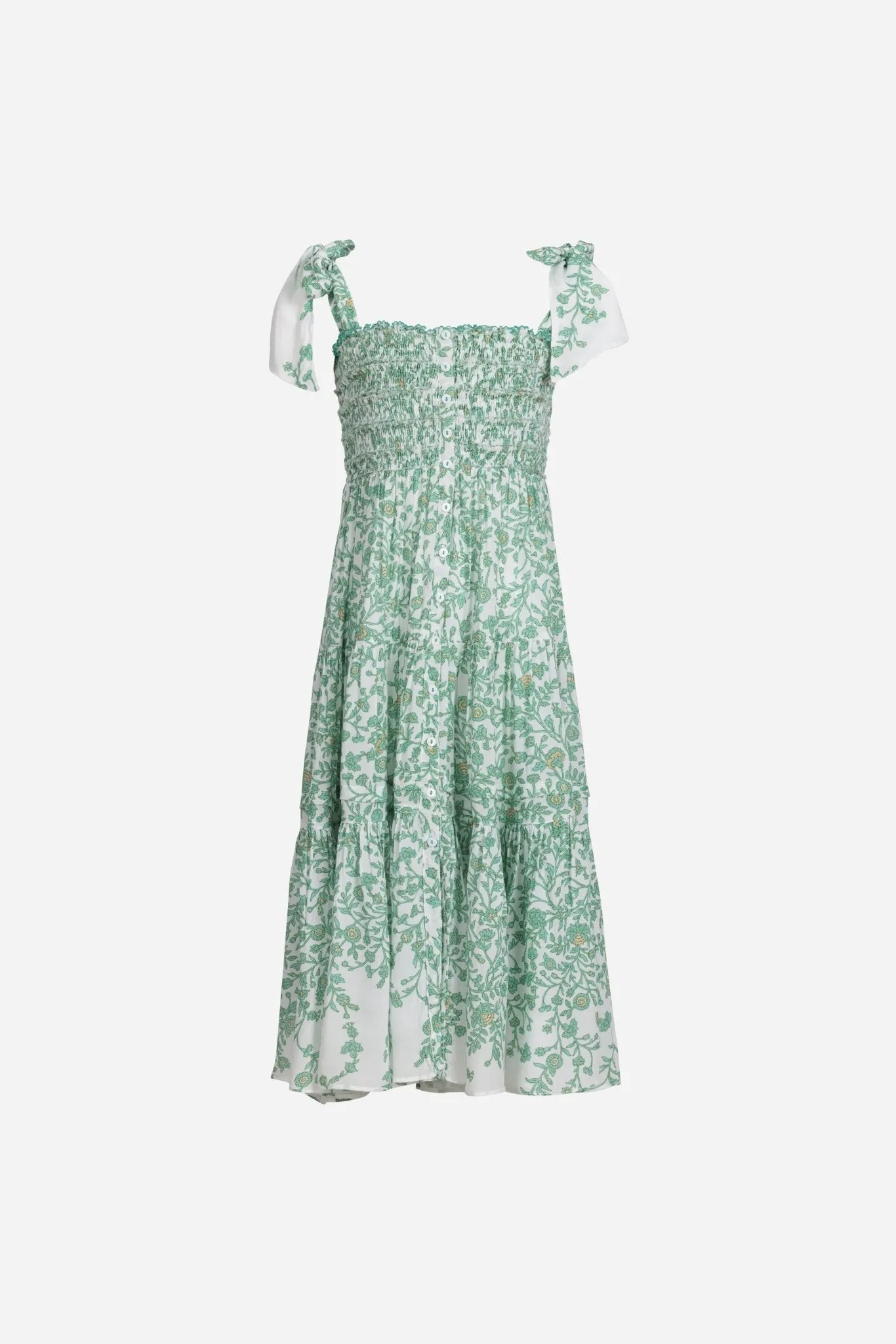 Long Dress Triny for girls - Green Lazuli sold by Poupette St Barth product image thumbnail 2