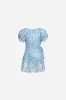 Mini Dress Chantal for girls - Blue Lazuli sold by Poupette St Barth