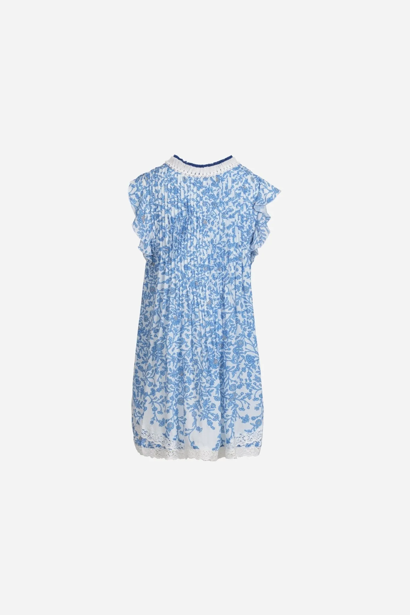 Mini Dress Sasha for girls - Blue Lazuli sold by Poupette St Barth product image thumbnail 2