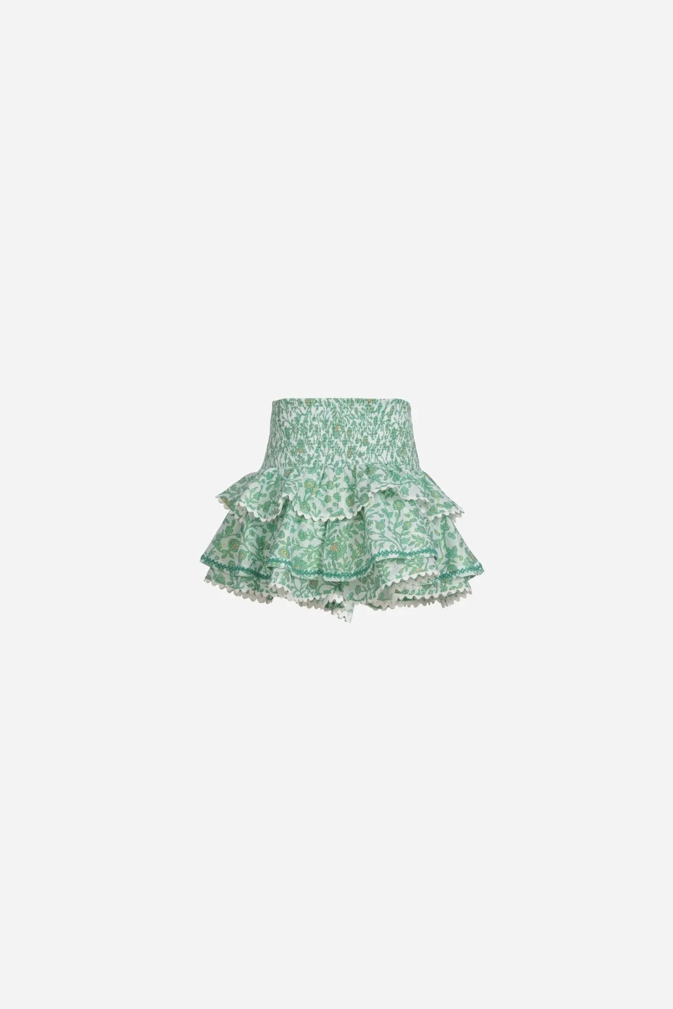 Mini Skirt Alizee for girls - Green Lazuli sold by Poupette St Barth
