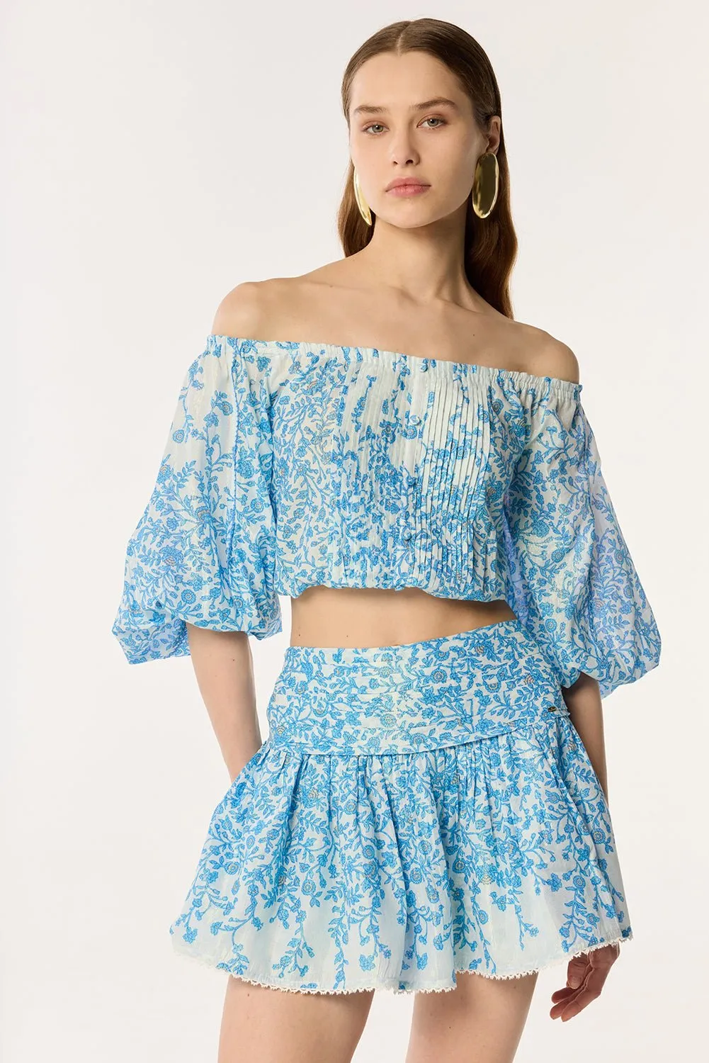 Mini Skirt Colleen - Blue Lazuli sold by Poupette St Barth