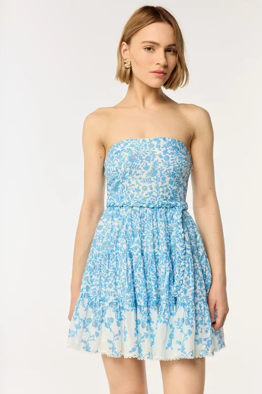 Bandeau Dress Christine - Blue Lazuli sold by Poupette St Barth