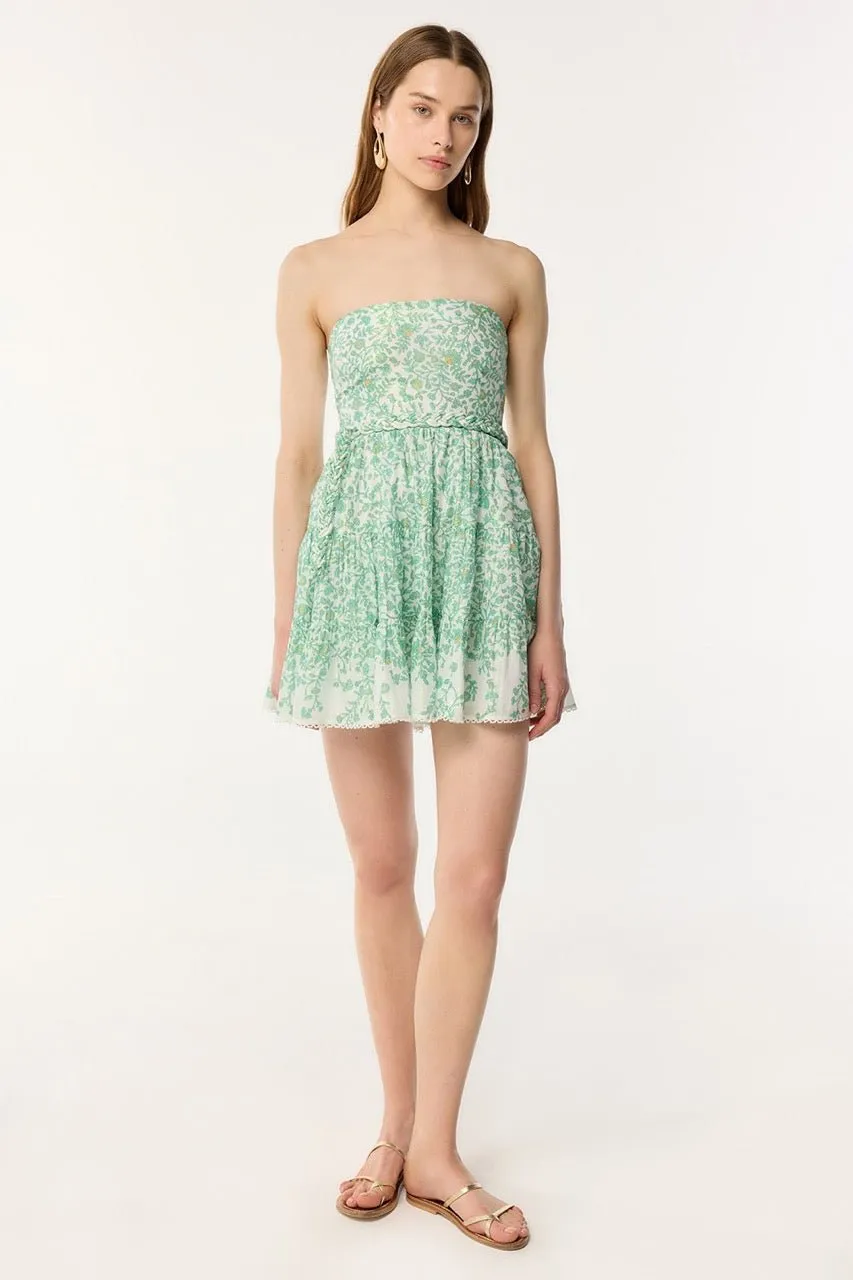 Bandeau Dress Christine - Green Lazuli sold by Poupette St Barth product image thumbnail 3