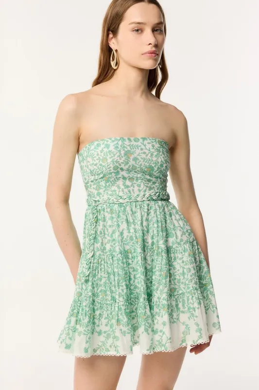 Bandeau Dress Christine - Green Lazuli sold by Poupette St Barth