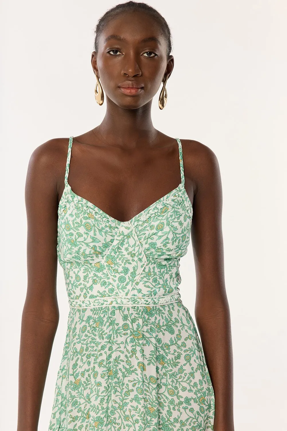 Long Dress Cara - Green Lazuli sold by Poupette St Barth product image thumbnail 2