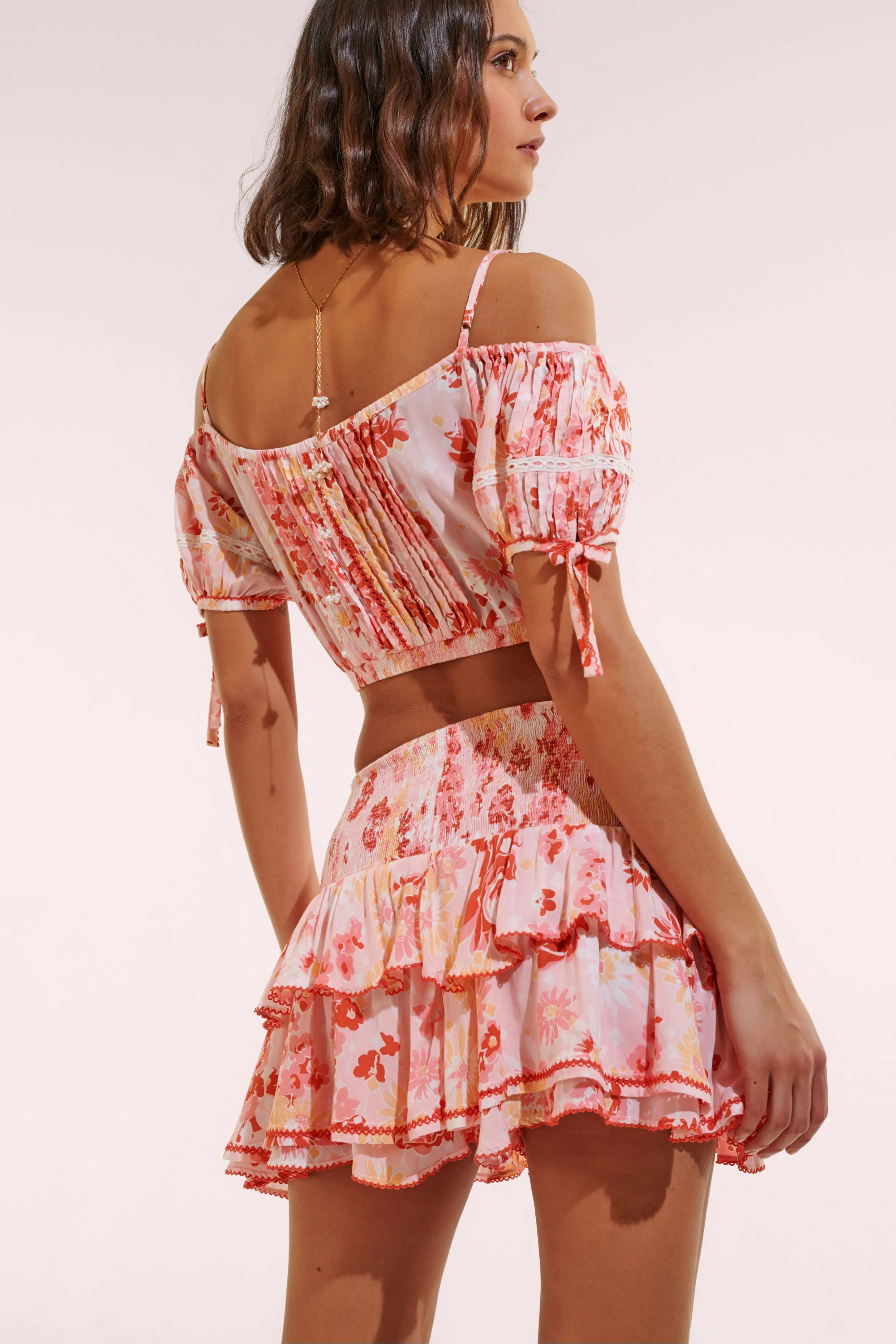 Mini Skirt Alizee - Pink 90'S sold by Poupette St Barth product image thumbnail 3