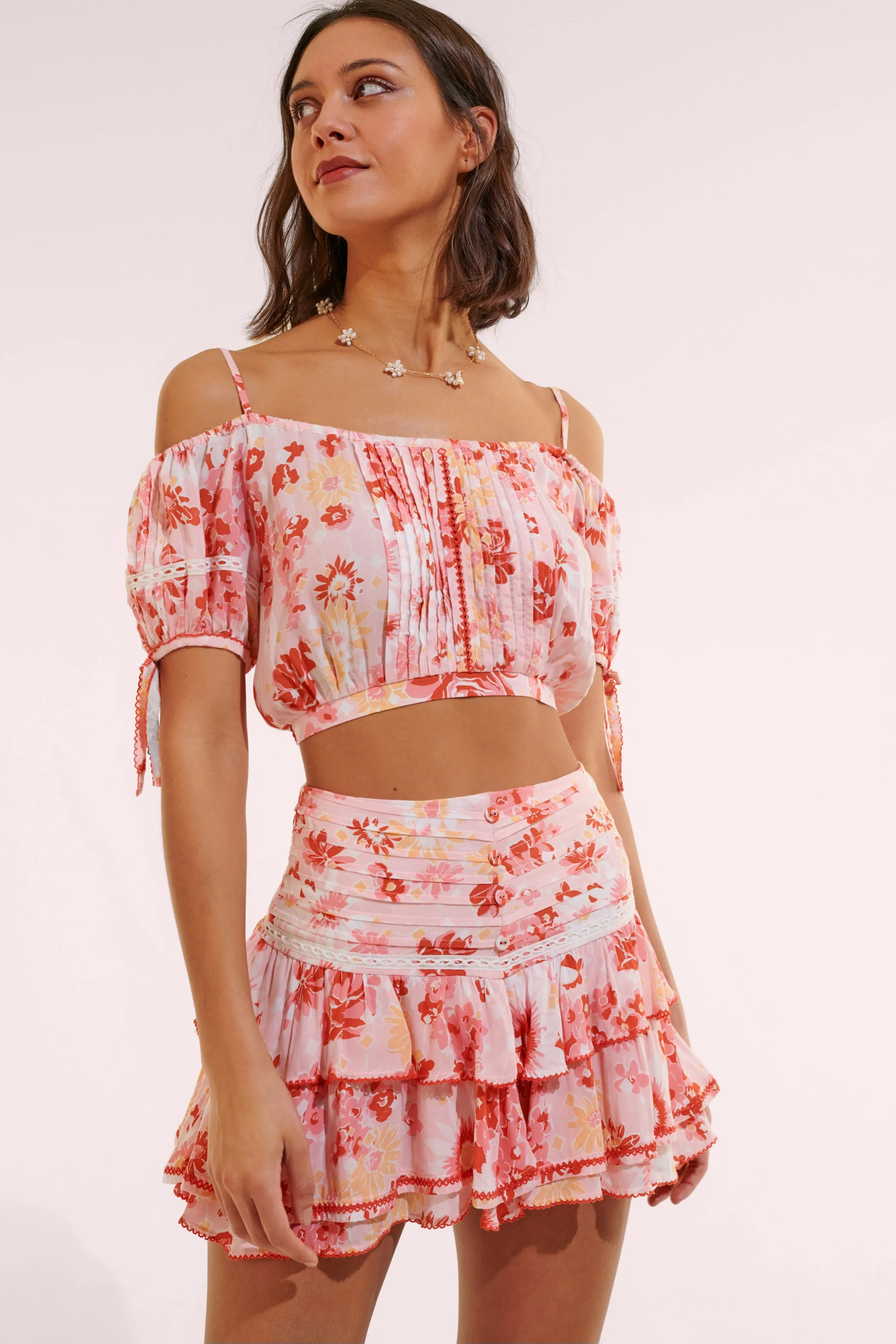 Mini Skirt Alizee - Pink 90'S sold by Poupette St Barth product image thumbnail 2