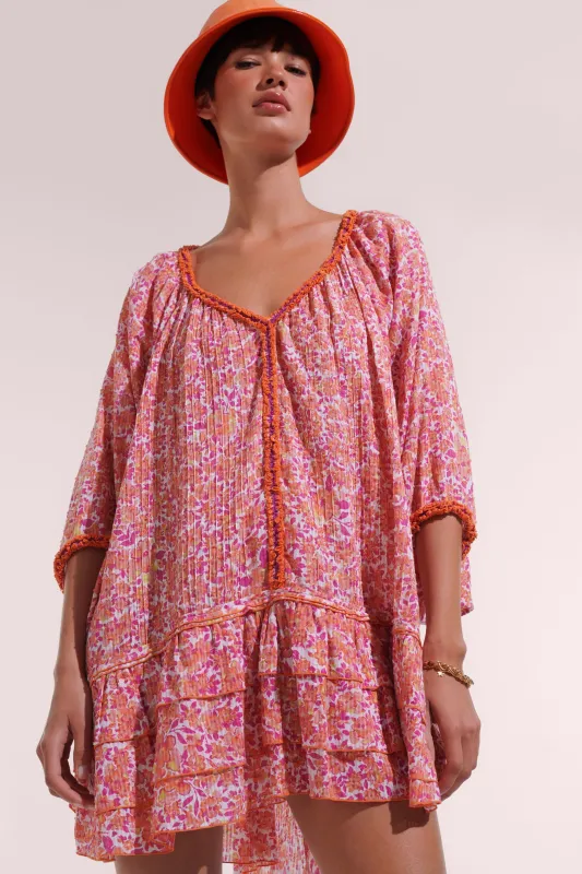 Poncho Nava - Pink Net sold by Poupette St Barth
