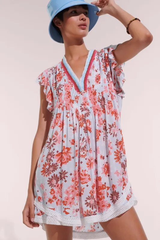 Mini Dress Sasha - Blue 90'S sold by Poupette St Barth