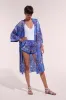 Long Kimono Erica - Blue Leo Forest sold by Poupette St Barth
