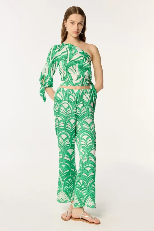 Pant Cecile - Green Himba sold by Poupette St Barth