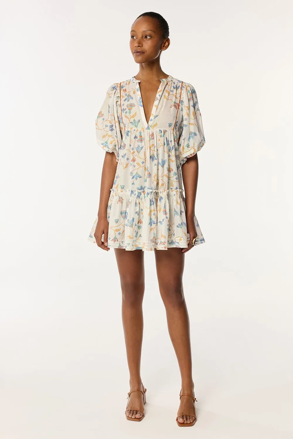 Mini Dress Aria - Blue Ylang Ylang sold by Poupette St Barth product image thumbnail 3