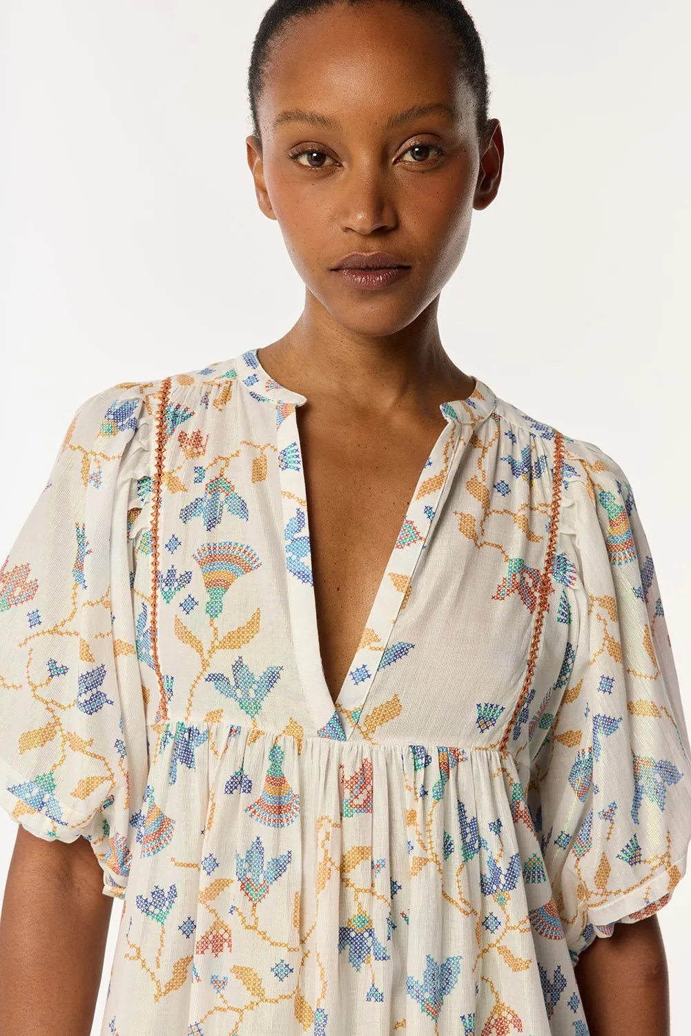 Mini Dress Aria - Blue Ylang Ylang sold by Poupette St Barth product image thumbnail 2