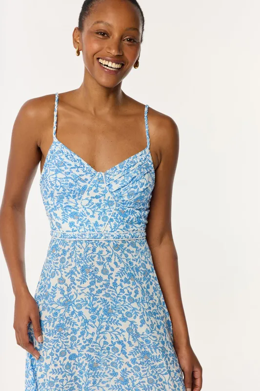 Long Dress Cara - Blue Lazuli sold by Poupette St Barth