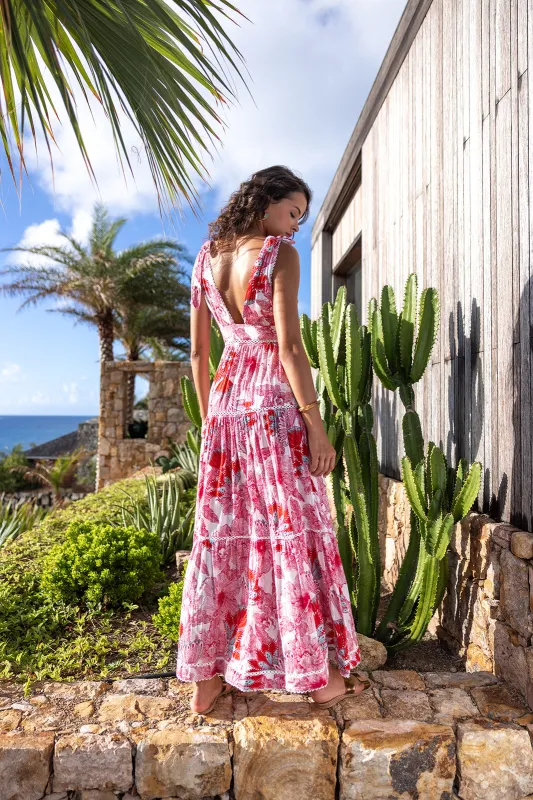Long Dress Perla - Pink Padang sold by Poupette St Barth