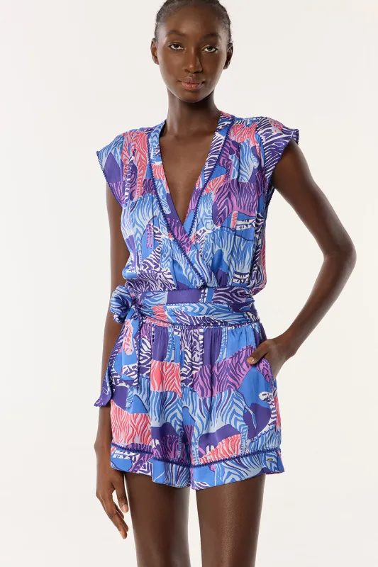 Short Jumpsuit Anaik - Blue Ashanti sold by Poupette St Barth