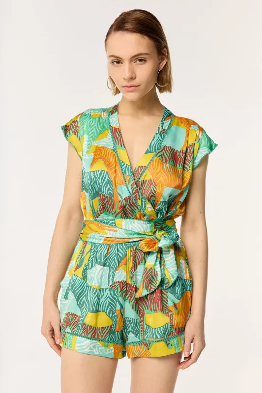 Short Jumpsuit Anaik - Mint Ashanti sold by Poupette St Barth