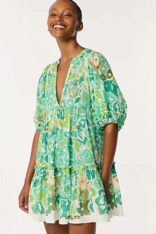 Mini Dress Aria - Green Pencilleo sold by Poupette St Barth