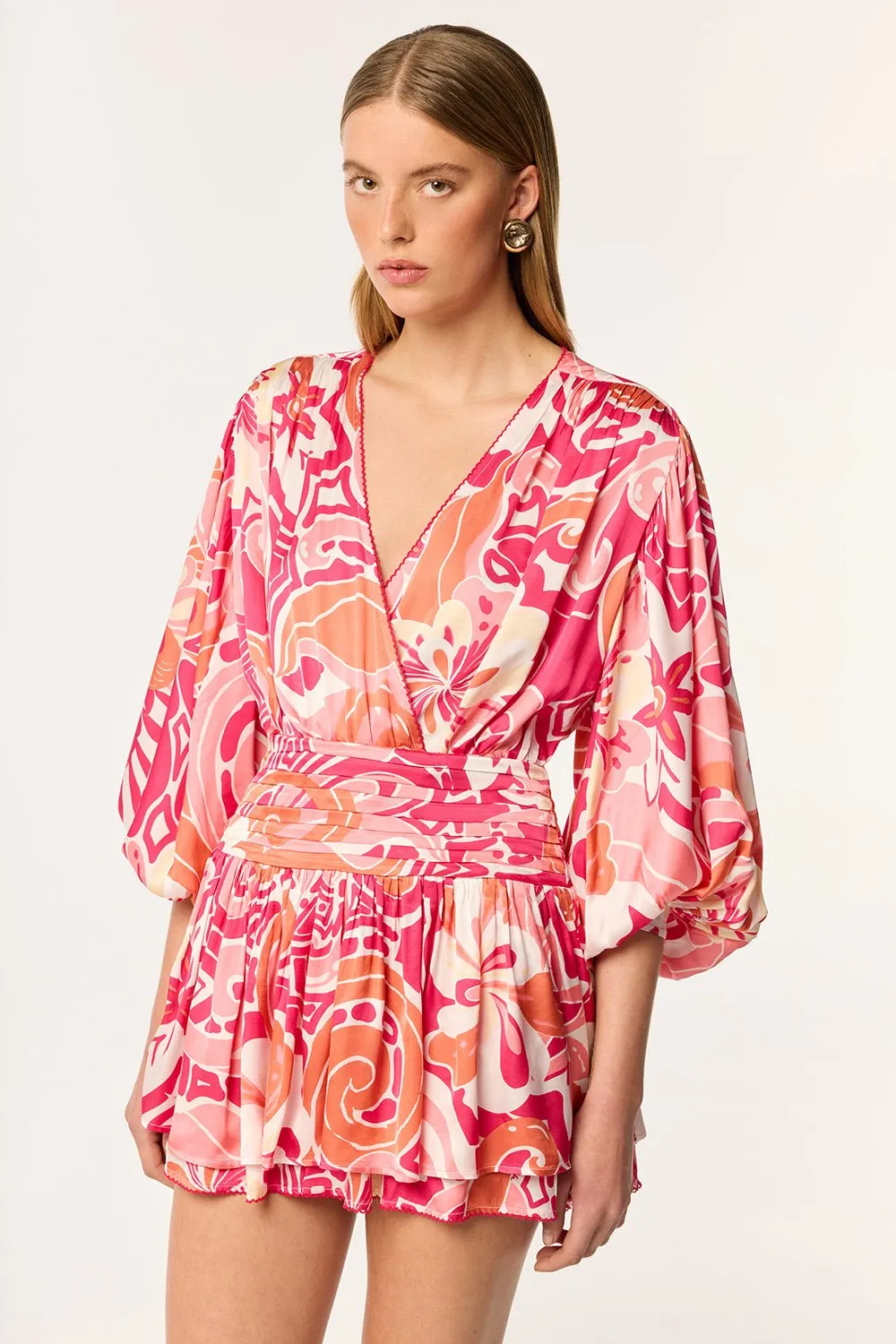 Mini Dress Colleen - Pink Fantasia sold by Poupette St Barth