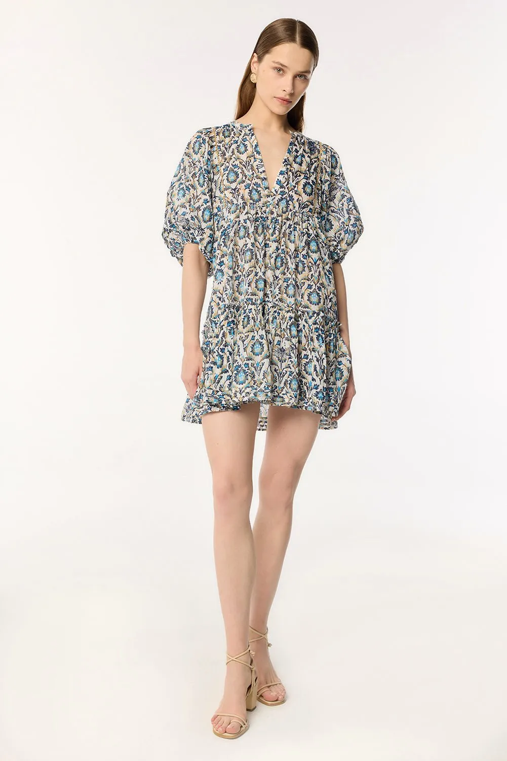 Mini Dress Aria - Black Victorian sold by Poupette St Barth