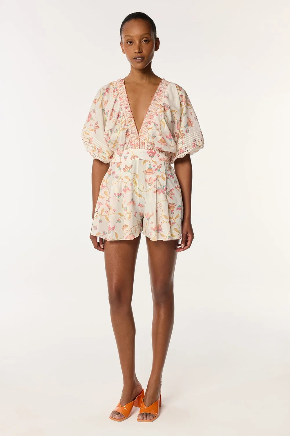 Short Jumpsuit Chantal - Pink Ylang Ylang sold by Poupette St Barth product image thumbnail 2