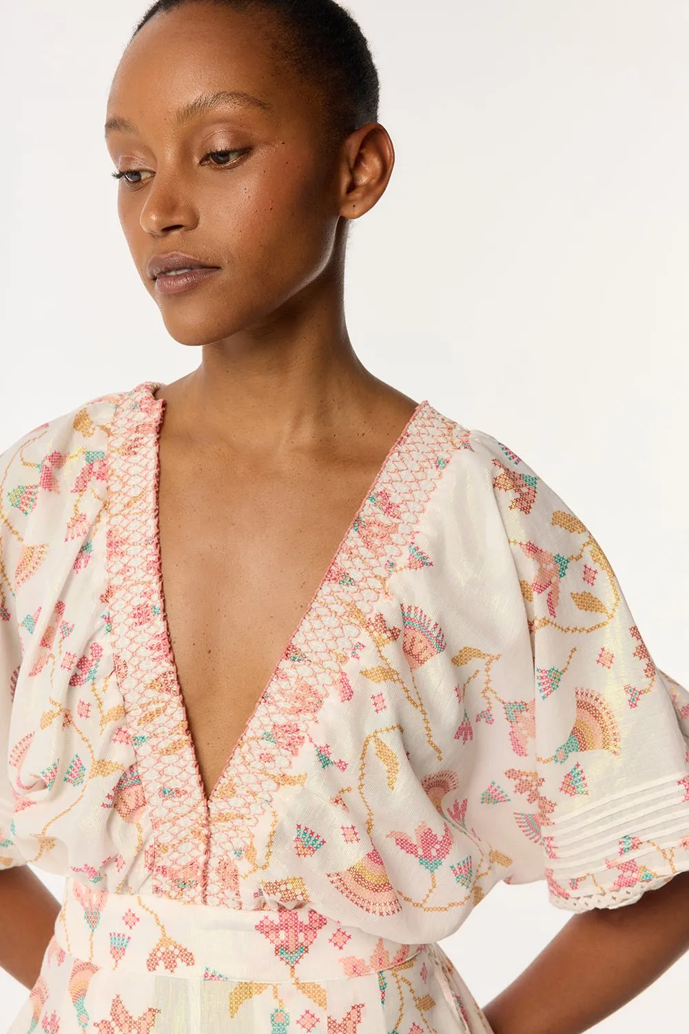 Short Jumpsuit Chantal - Pink Ylang Ylang sold by Poupette St Barth product image thumbnail 4