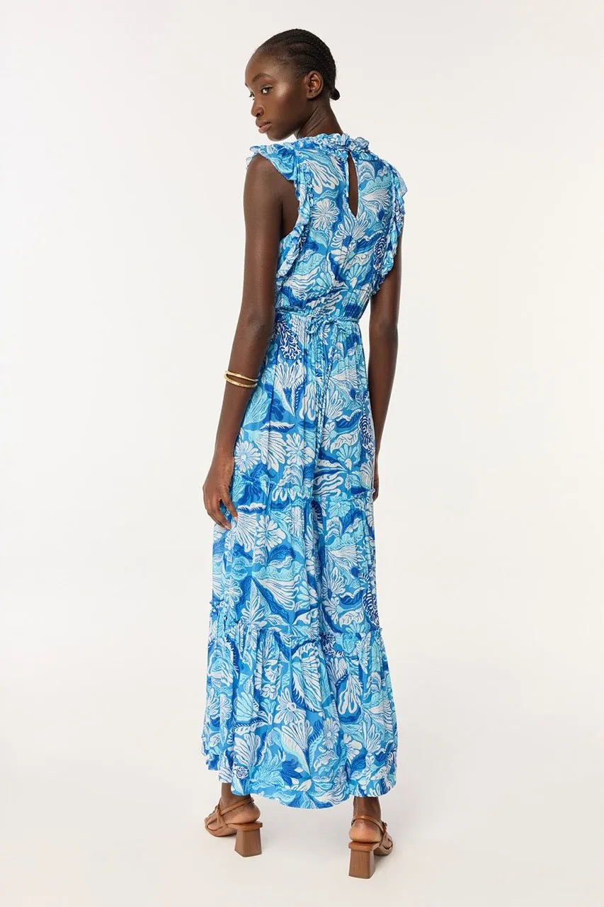 Long Jumpsuit Belene - Blue Tiger Lily sold by Poupette St Barth product image thumbnail 2