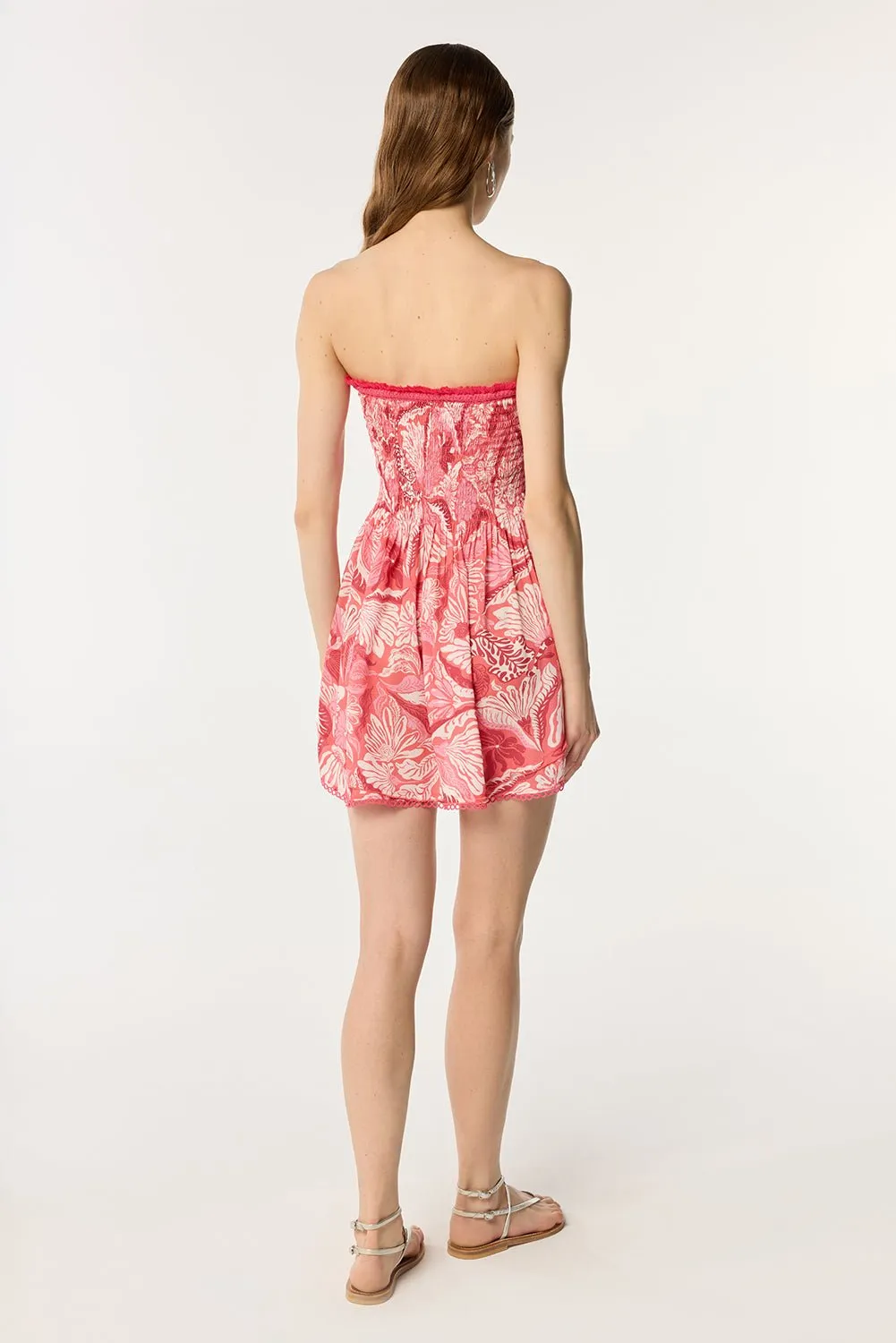 Bandeau Dress Claire - Pink Tiger Lily sold by Poupette St Barth product image thumbnail 3