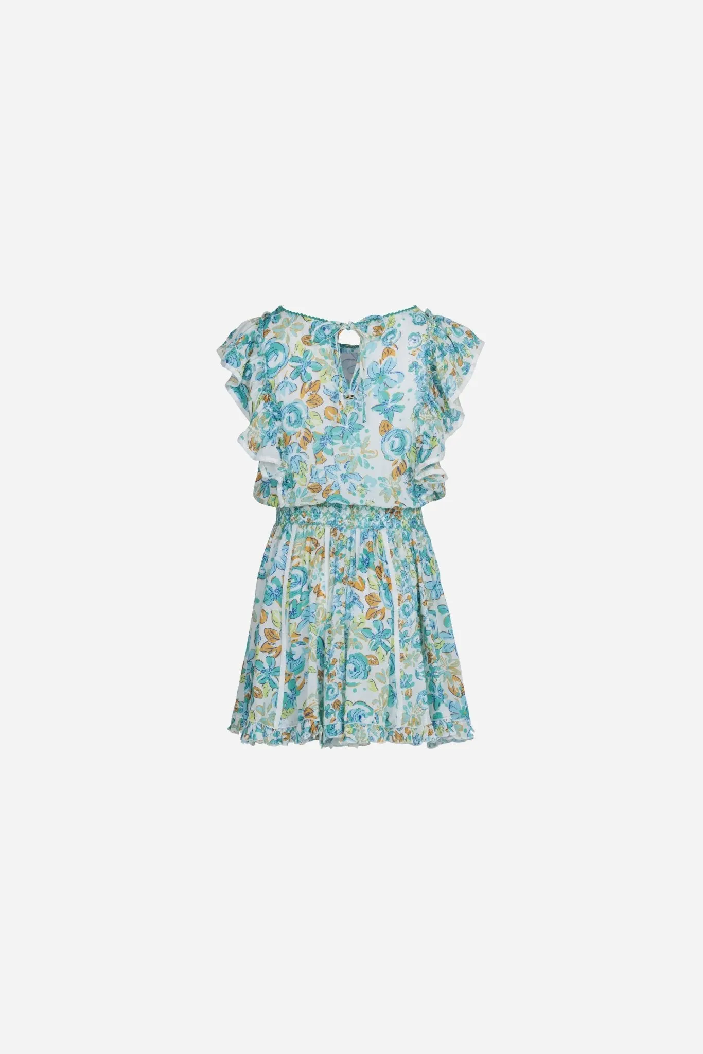 Mini Dress Kikka for girls - Mint Garden Rose sold by Poupette St Barth product image thumbnail 2