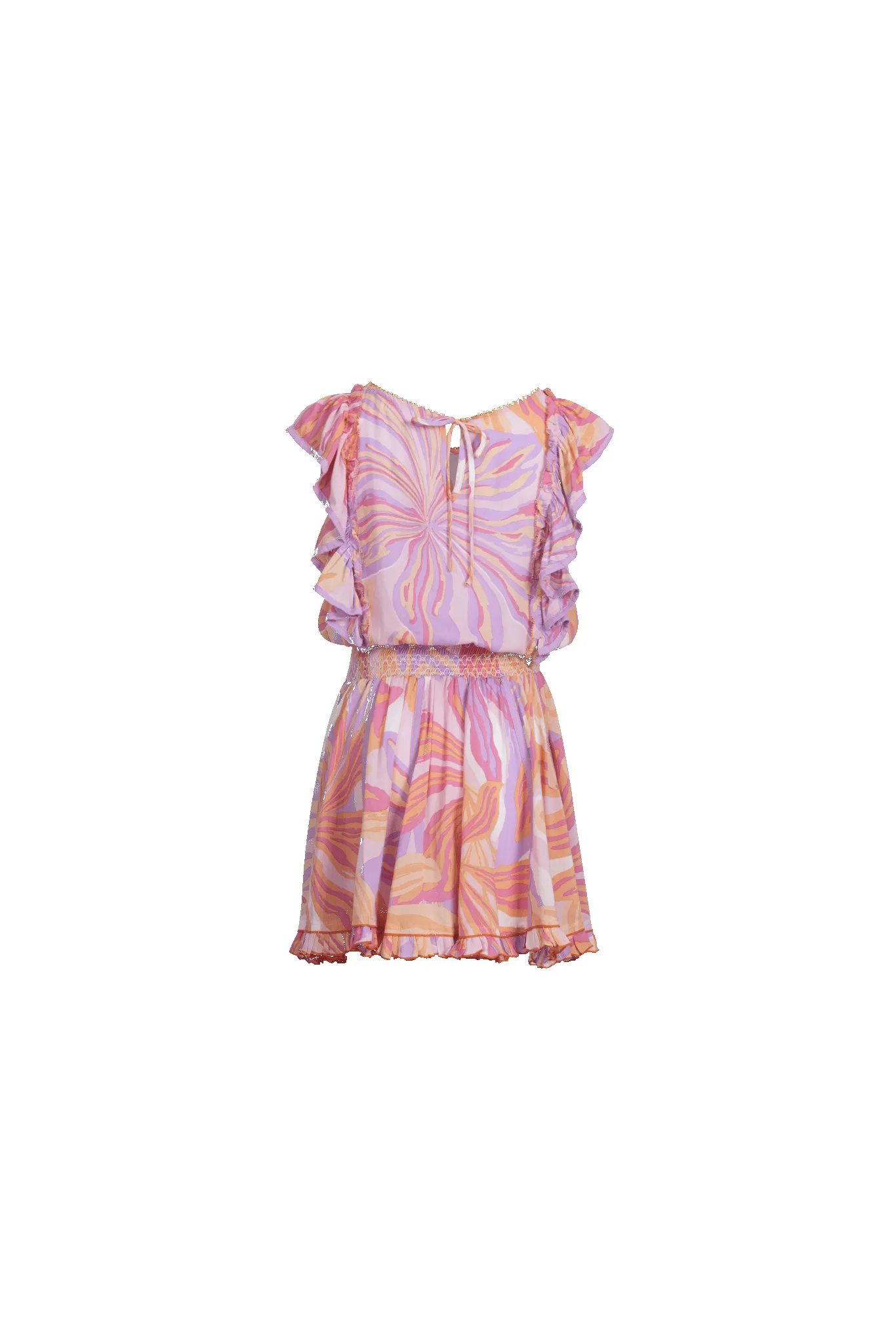 Mini Dress Kikka for girls - Pink Seaweed sold by Poupette St Barth product image thumbnail 2