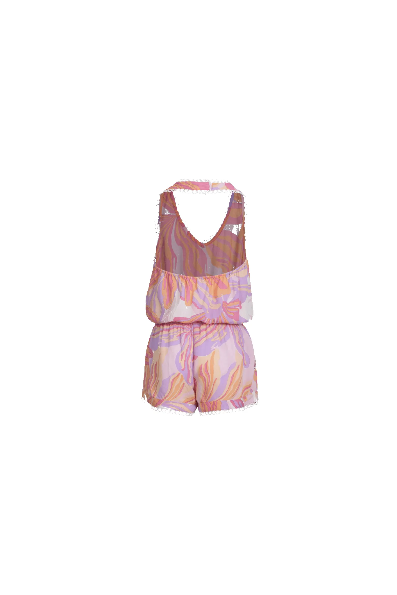 Short Jumpsuit Beth for girls - Pink Seaweed sold by Poupette St Barth product image thumbnail 2