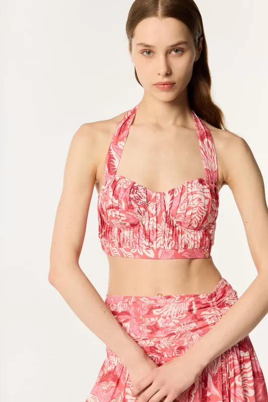 Top Carla - Pink Tiger Lily sold by Poupette St Barth