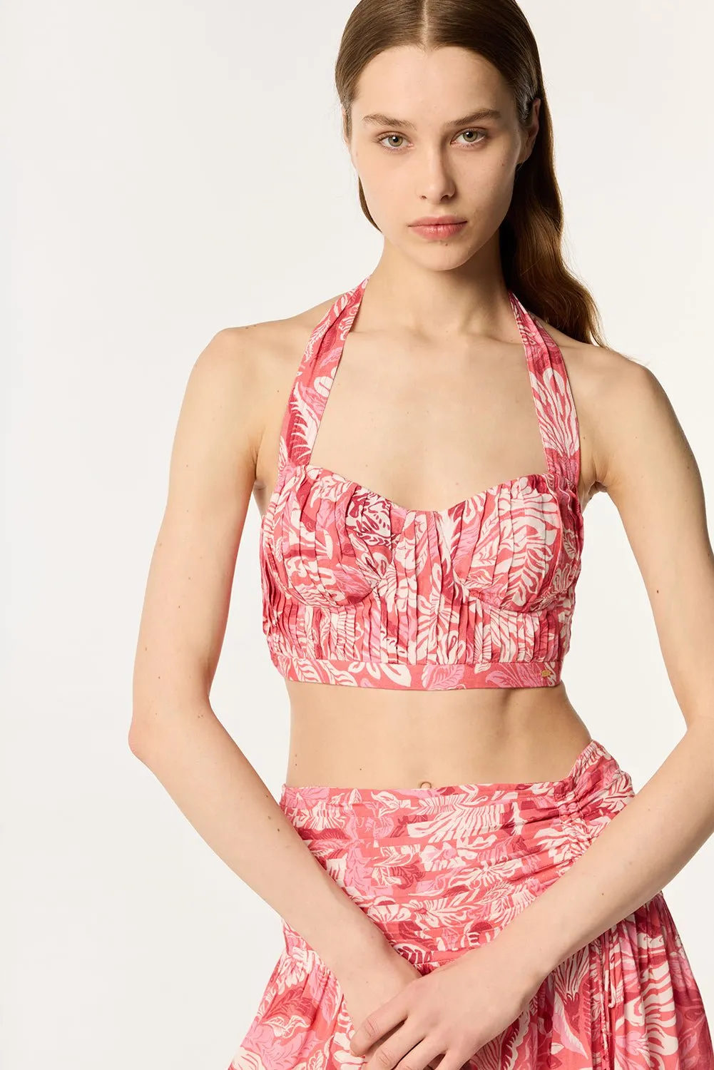 Top Carla - Pink Tiger Lily sold by Poupette St Barth