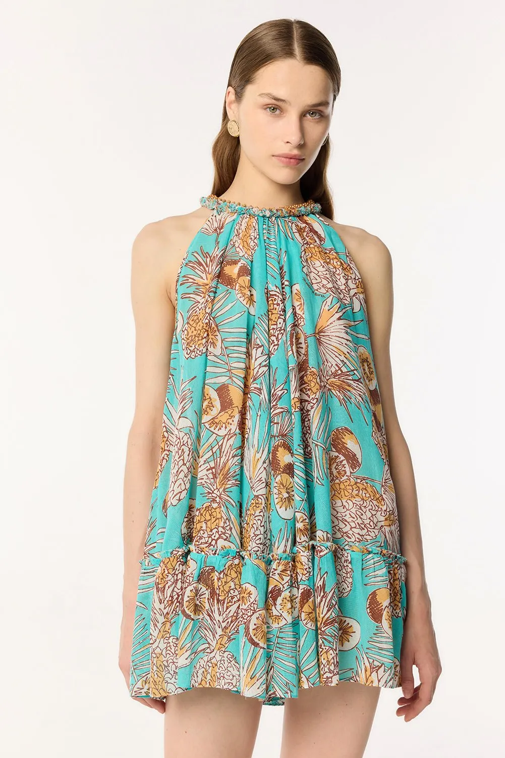 Mini Dress Cleo - Mint Karibia sold by Poupette St Barth product image thumbnail 4