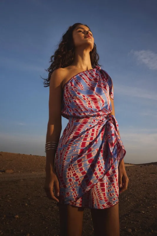 Mini Dress Celie - Blue Kalina sold by Poupette St Barth