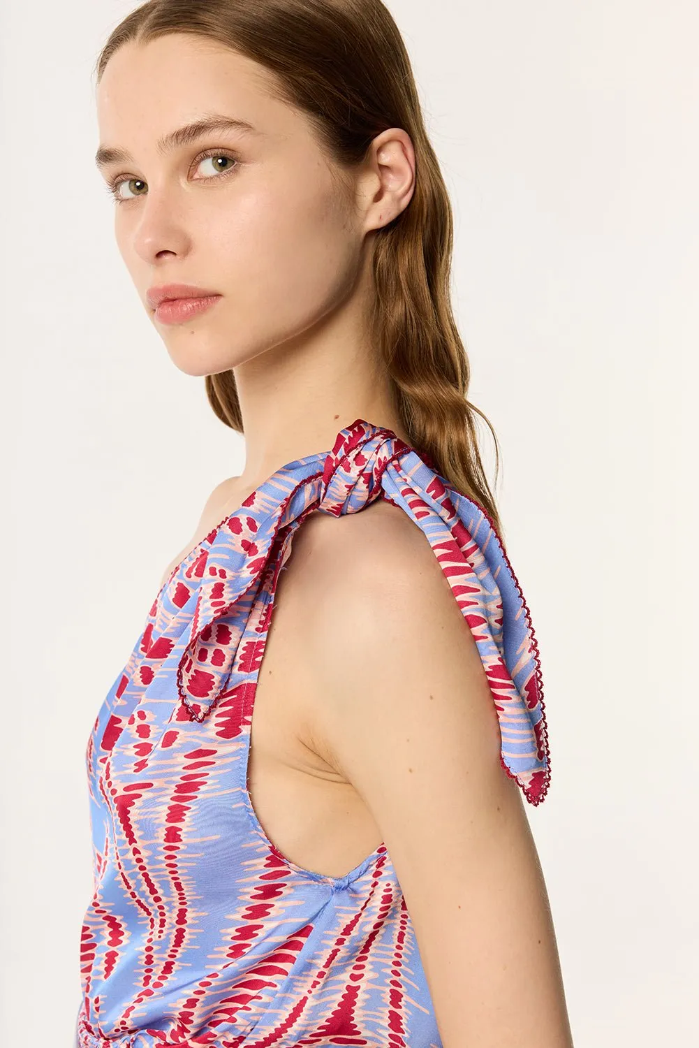 Mini Dress Celie - Blue Kalina sold by Poupette St Barth product image thumbnail 3