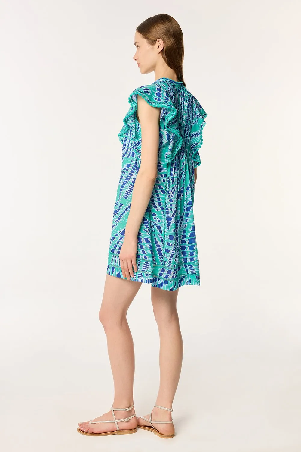 Mini Dress Camelia - Sky Kalina sold by Poupette St Barth product image thumbnail 5