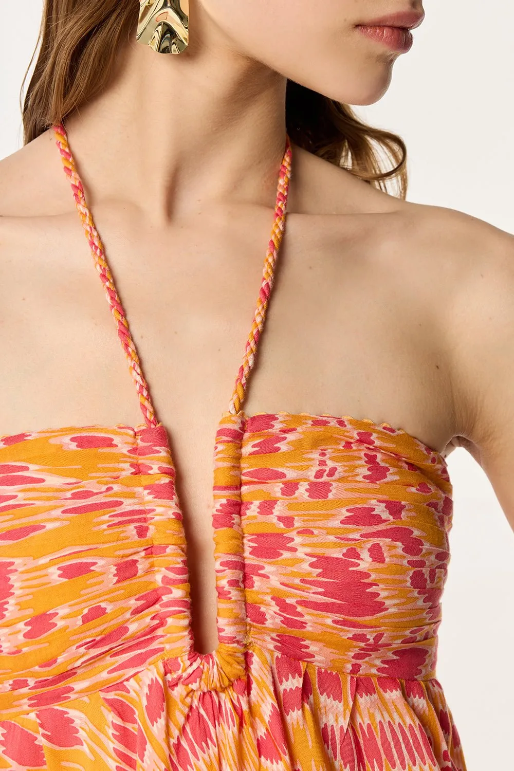 Mini Dress Calla - Yellow Kalina sold by Poupette St Barth product image thumbnail 2