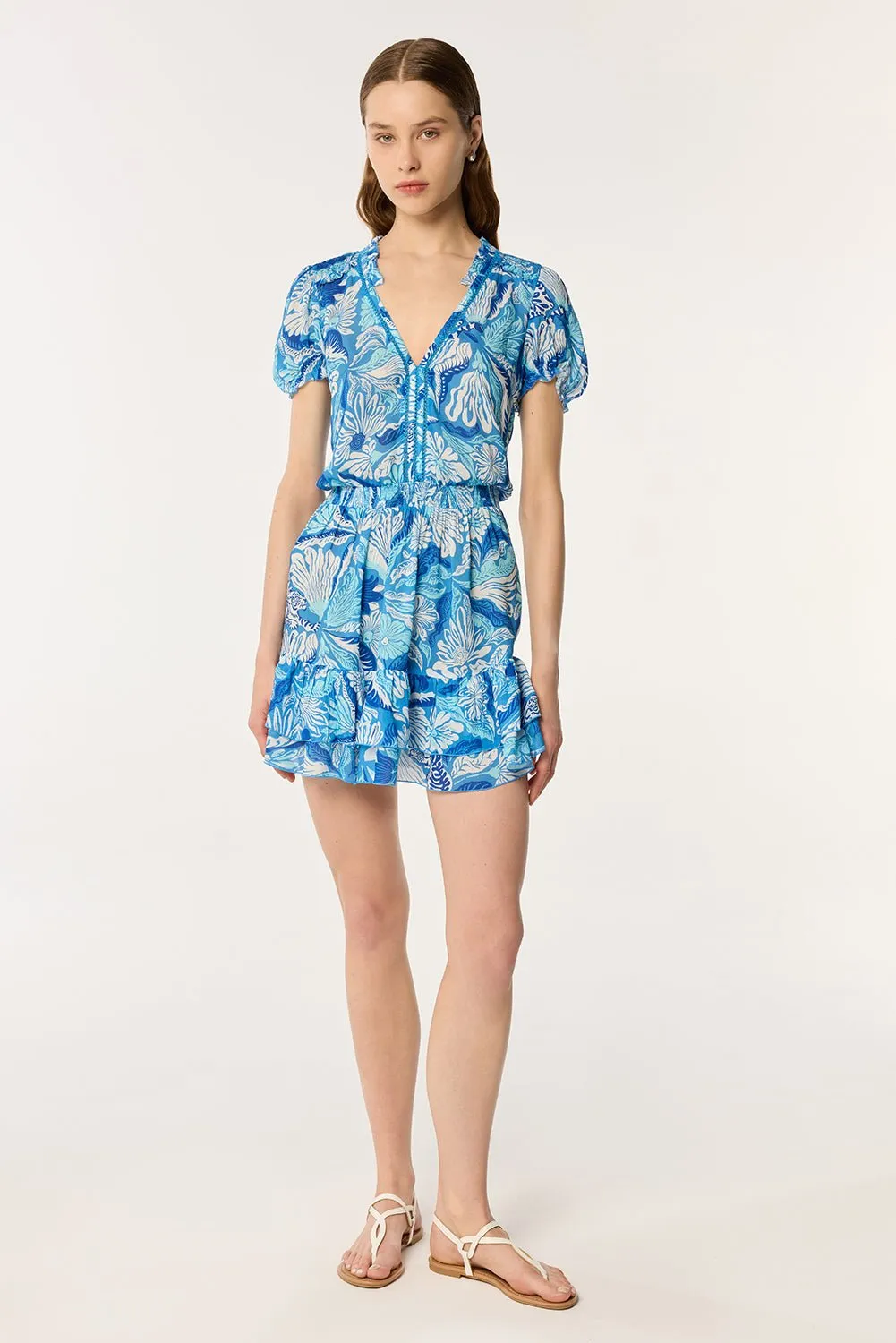 Mini Dress Bibi - Blue Tiger Lily sold by Poupette St Barth product image thumbnail 3