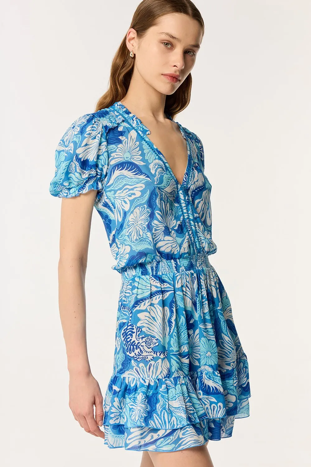 Mini Dress Bibi - Blue Tiger Lily sold by Poupette St Barth product image thumbnail 4