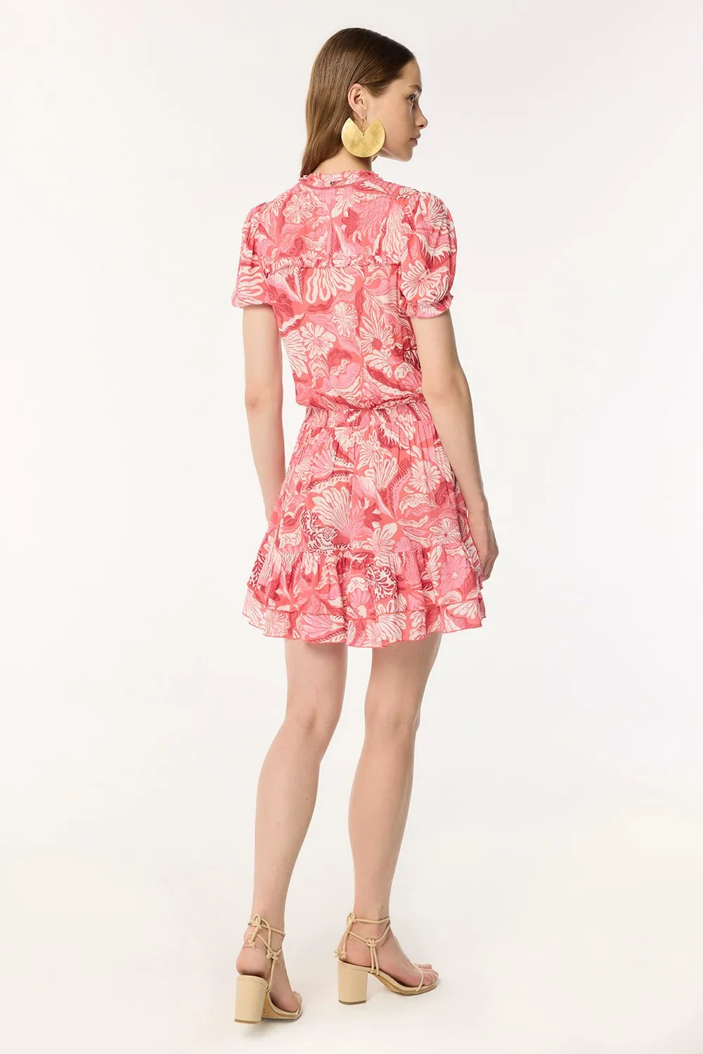 Mini Dress Bibi - Pink Tiger Lily sold by Poupette St Barth product image thumbnail 3