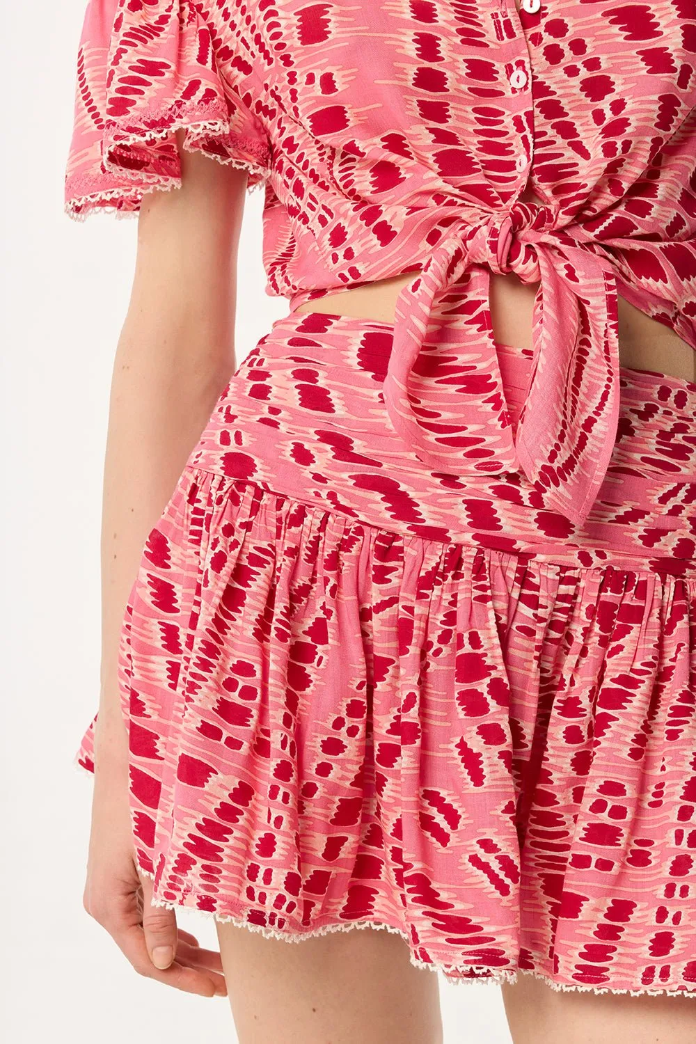 Mini Skirt Colleen - Pink Kalina sold by Poupette St Barth product image thumbnail 2