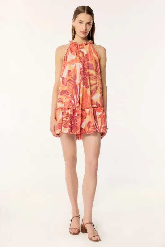 Mini Dress Cleo - Red Seaweed sold by Poupette St Barth