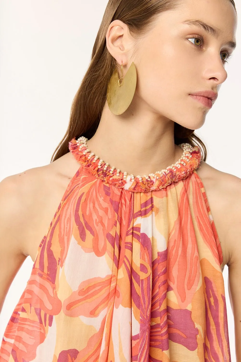 Mini Dress Cleo - Red Seaweed sold by Poupette St Barth product image thumbnail 2